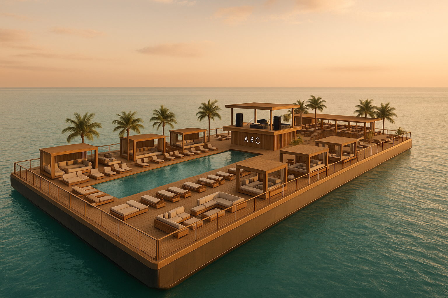 Floating Luxury Beach Club Concept